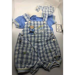 Vintage Sunshine Baby 3 Piece Flying Ace Outfit 6-9M NEW
